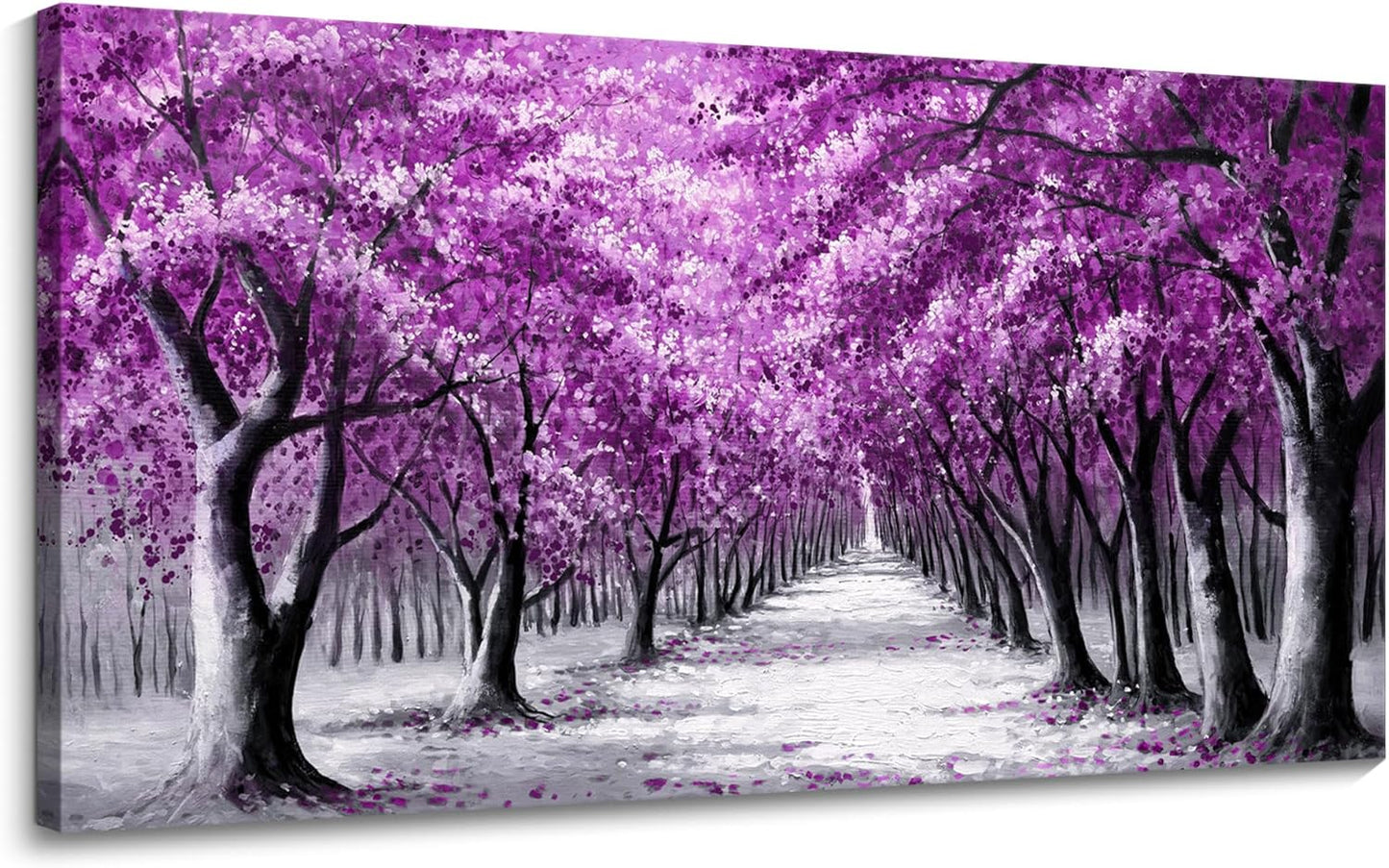 YCPRIMER Purple Wall Art for Living Room Forest Pictures for Bedroom Wall Decor Landscape Large Prints for Wall Decor Nature Canvas Painting Artwork for Walls Contemporary Home Decoration 20×40IN