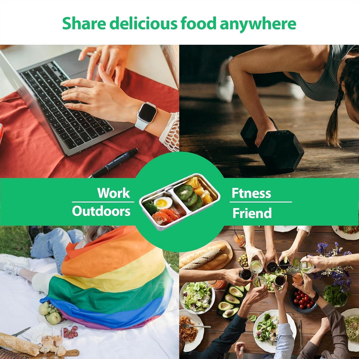 2 PCS stainless steel snack containers, reusable, travel container for condiments and sauces,Snack Containers