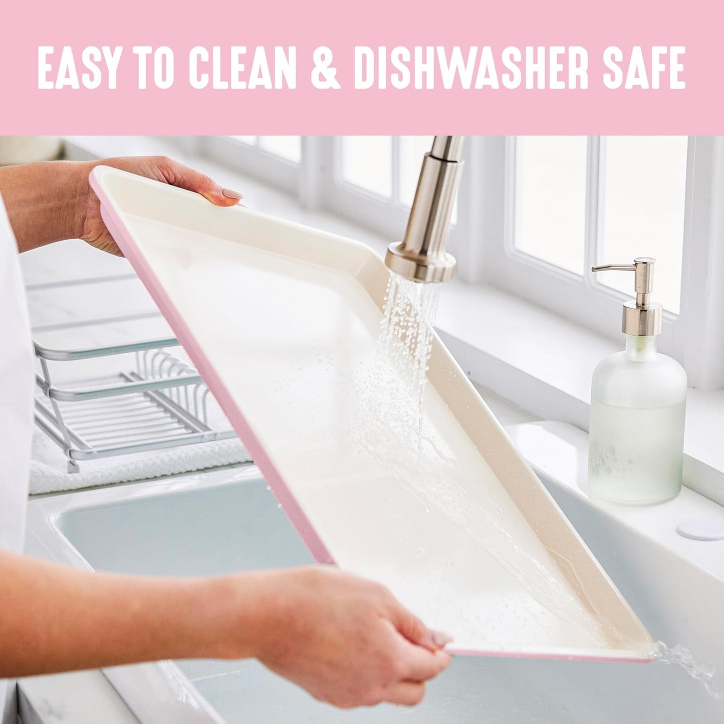 GreenLife 6 Piece Nonstick Bakeware Set, Non-Toxic PFAS-Free Ceramic Oven Pans, Dishwasher & Oven Safe to 450°F, Easy Release Baking Sheet, Loaf Pan, Rectangle & Round Cake, Muffin Pan, Pink