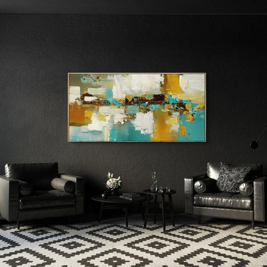 XLSJERST Large Framed Wall Art - Paintings Wall Decor Abstract Canvas Wall Art Artwork for Bedroom Huge Wall Pictures for Living Room Bedroom 24x48 Inches