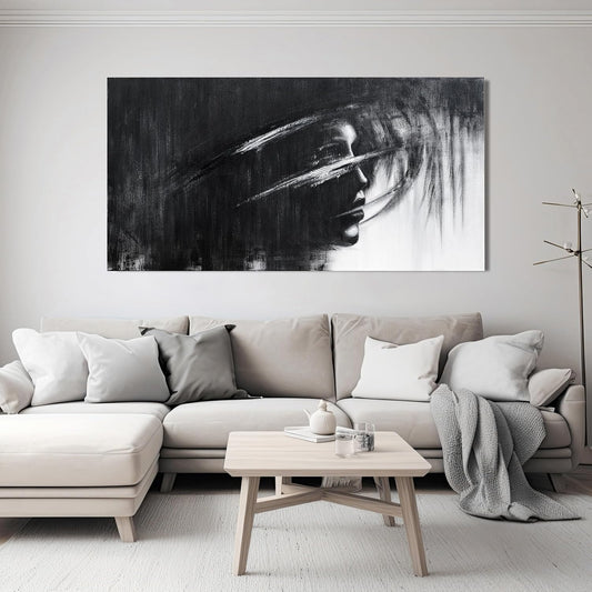 Canvas Wall Art Decor Large Wall Art for Living Room Black and White Abstract Wall Art Prints Artwork for Walls Art Work for Wall Decor Modern Abstract Wall Art Bedroom Office Decor 24" X 48"
