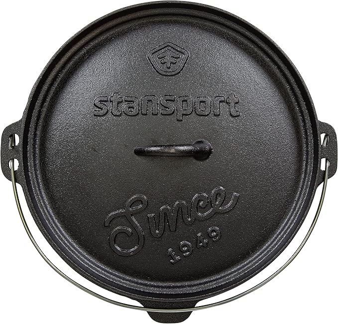 Stansport Pre-Seasoned Cast Iron Dutch Oven