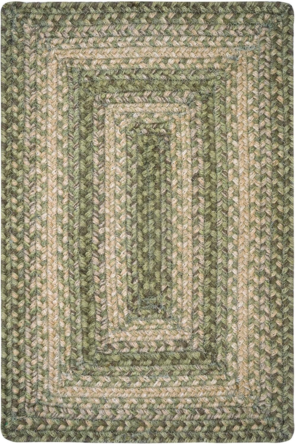 Homespice Grassland Jute Woven Placemats, Warm Country Rustic Decor, Set of 4, Green 13x19 Rectangle Table Mats - Vibrant Colors, Durable, Easy to Clean and Protects Furniture