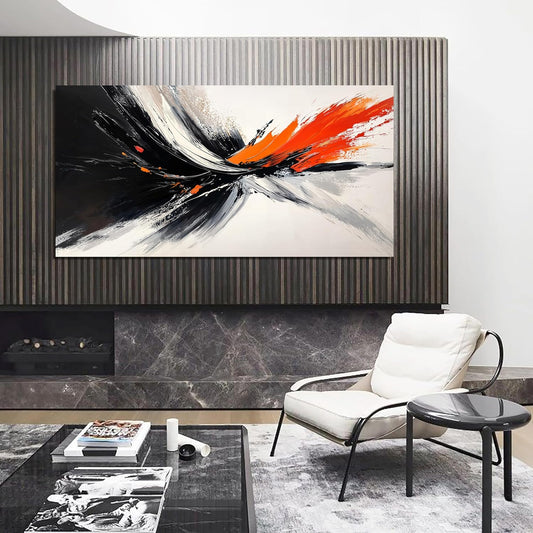 Canvas Abstract Wall Art Decor Black and White Wall Art Decorations Large Modern Wall Art Prints Abstract Canvas Art Wall Decor Wall Art Pictures for Living Room Artwork for Walls Home Room Decor 24"X48"