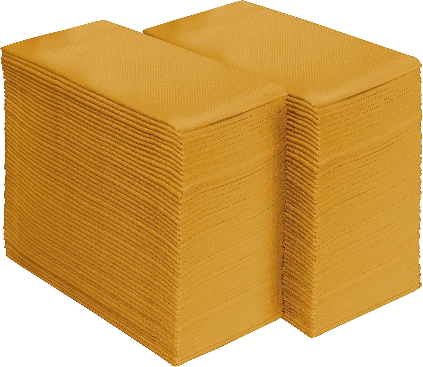 AMERICAN HOMESTEAD Paper Napkins - Gold Disposable Linen-Like Dinner Napkins - Restaurant-Quality Table Serviettes for Weddings, Parties, and Events - 15.75" x 15.75" - 50 Count