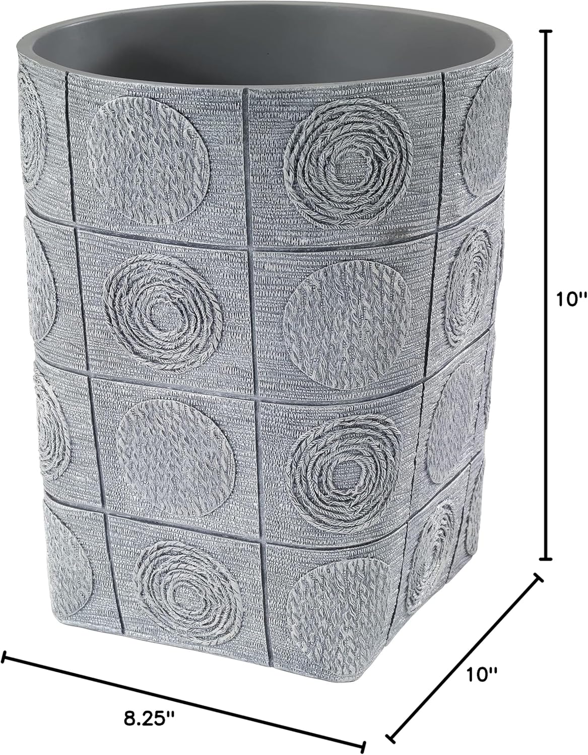 Avanti Linens Galaxy Waste Basket, Silver