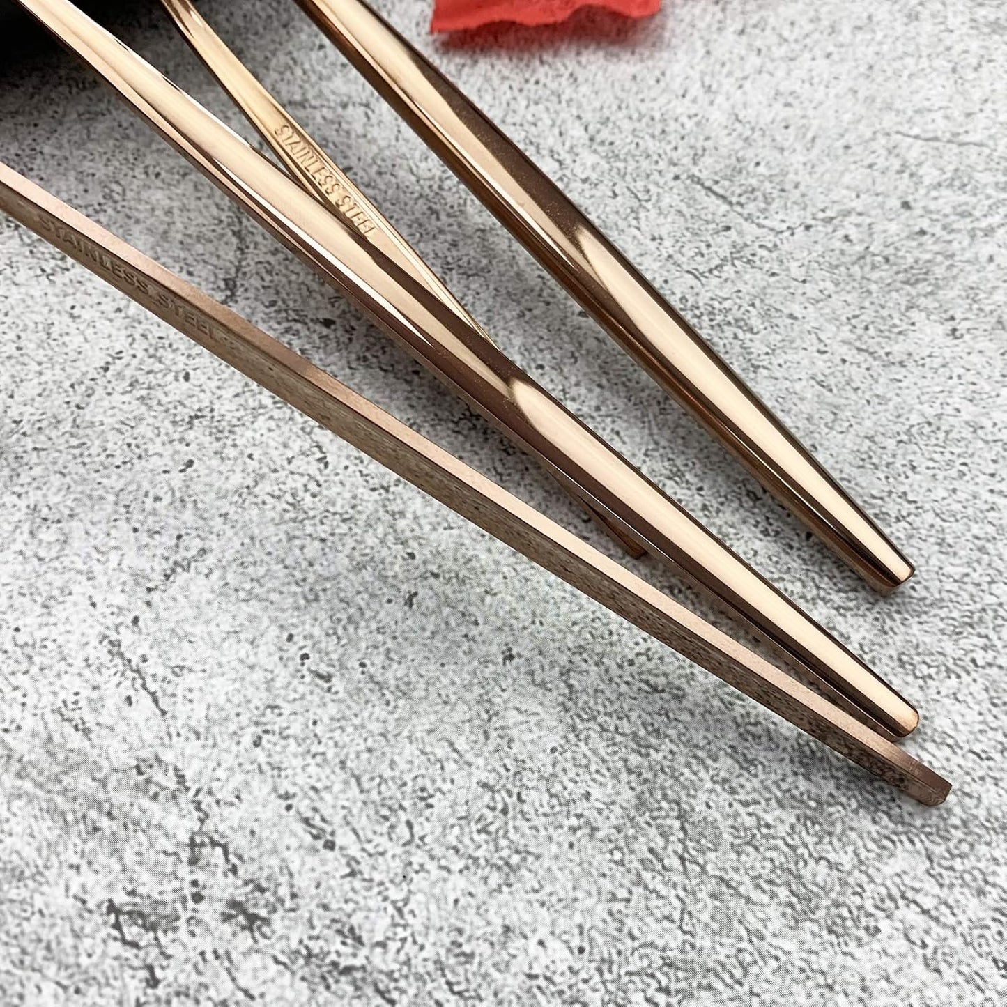 JASHII Silverware Set, Mirror Polished Copper Flatware Cutlery Set Service for 4, Shiny Finish 24 Pieces Stainless Steel Utensils Set Dinner Knife Fork Spoon Dessert Fork Salad Spoon Dishwasher Safe