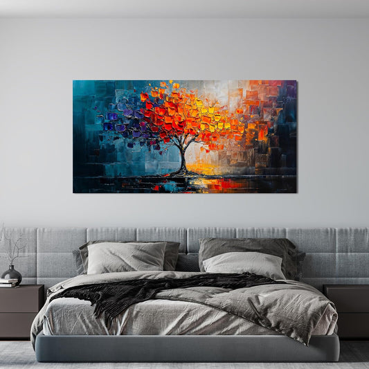 Canvas Wall Art Decor Tree of Life Wall Art Modern Wall Art Pictures for Living Room Colorful Wall Art Prints Canvas Art Wall Decor Large Artwork for Walls Kitchen Bedroom Office Decor 24" X 48"