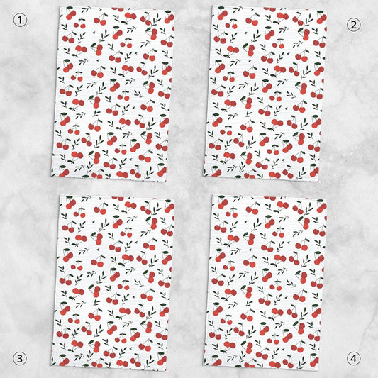Cherry Decor Kitchen Towels Set of 4, Cherry Hand Towels Dish Towels for Kitchen Bathroom Decor, Fruit Lover Gifts, 16x24 Inches
