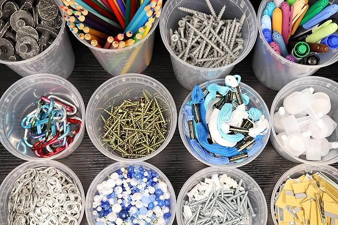 Zekii EXTRA THICK Deli Containers with Lids, Soup Containers w/Lids Airtight, 48Sets 16oz, Disposable, BPA Free, Takeout soup Cups, Meal Prep, Food Storage w/Measurements