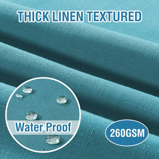 H.VERSAILTEX Cloth Napkins Set of 12 (18" X 18") Linen Textured Dinner Napkins Waterproof Extra Soft Thick Durable Reusable Napkins with Hemmed Edges for Dinners, Weddings and Everyday Use, Teal