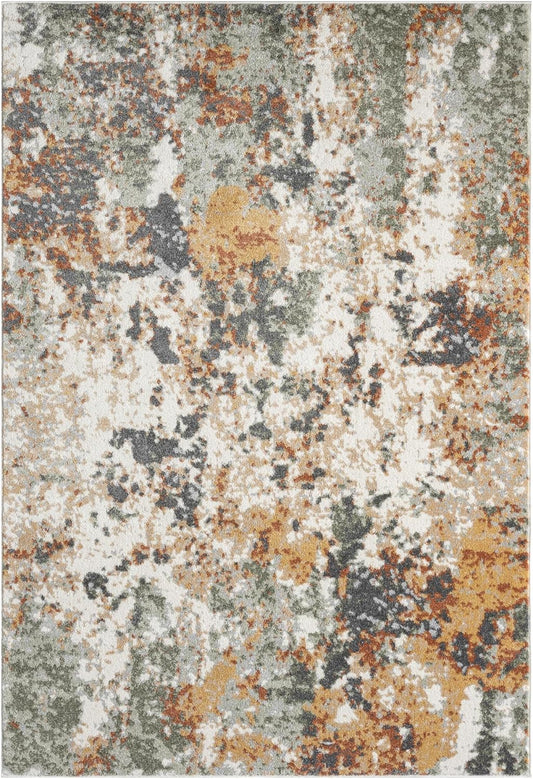 Keen Home Design Area Rugs - 4x6 Non-Shedding, Abstract Rugs for Kitchen, Living Room, Bedroom, Dining Room, Entryway - Size: 4' x 6', Multi