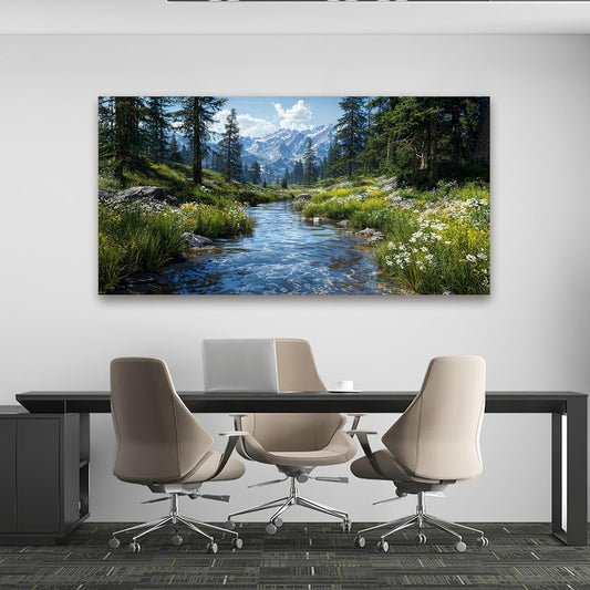 Large Canvas Wall Art Decor Nature Landscape Wall Art Prints Artwork For Walls Green Botanical Wall Art Decorations Wall Art Pictures For Living Room Canvas Art Wall Decor 24"X48" Bedroom Office Decor