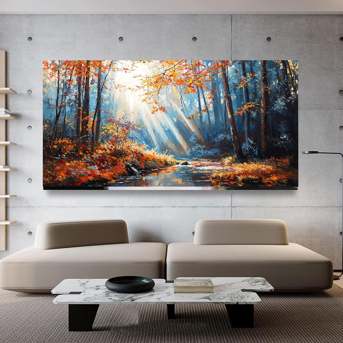 Large Canvas Wall Art Decor Nature Landscape Wall Art Decorations Modern Botanical Wall Art Prints Art Work For Wall Decor Forest Wall Art Pictures For Living Room Bedroom Office Decor 29"X 58"
