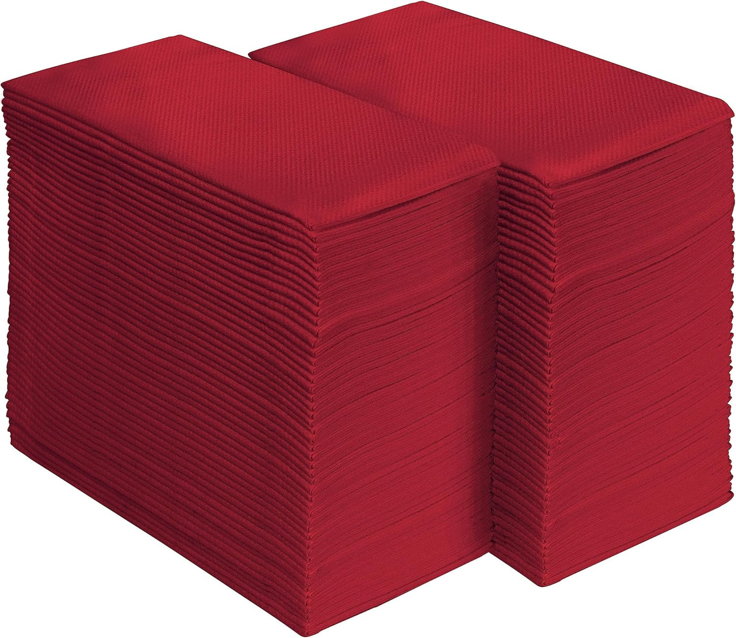 AMERICAN HOMESTEAD Paper Napkins - Burgundy Disposable Linen-Like Dinner Napkins - Restaurant-Quality Table Serviettes for Weddings, Parties, and Events - 15.75" x 15.75" - 50 Count