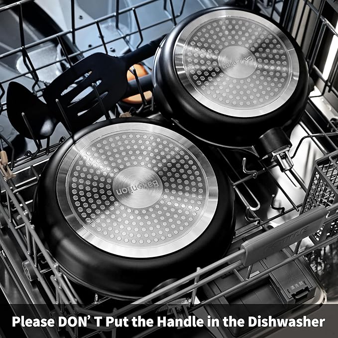 10 Inch Smart Nonstick Frying Pan with Removable Handle,Cast Aluminum and Anti-Scratch Skillet, Compatible with All Stovetops,Dishwasher and Oven Safe