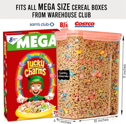 Shazo 6.3L Airtight Food Storage Set (2-Pack) | Extra-Large 213Oz Containers for Bulk Foods | Ideal for Pasta, Rice, Flour, & Sugar | BPA-Free Plastic Dispenser