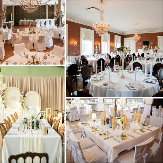 10-Pack 60x102 inch Royal Blue Table Cloths, Solid Stain and Wrinkle Resistant Oblong Tablecloth, Premium Plain Weave Polyester Fabric Rectangle Table Linen Covers for Hotel, Wedding