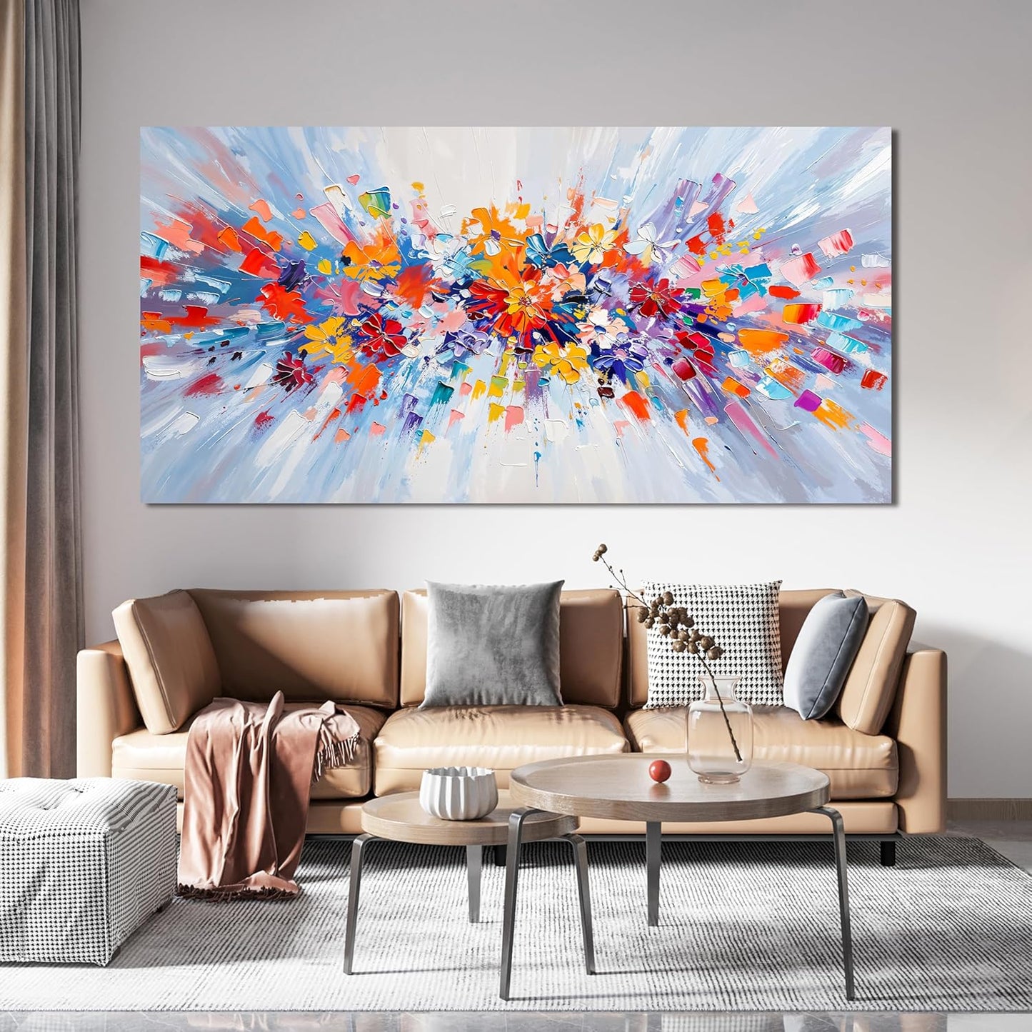 Canvas Oversized Wall Art Decor Large Wall Art Pictures for Living Room Modern Landscape Wall Art Prints Botanical Canvas Art Wall Decor Nature Forest Wall Art Decorations Bedroom Office Decor 29"X58"