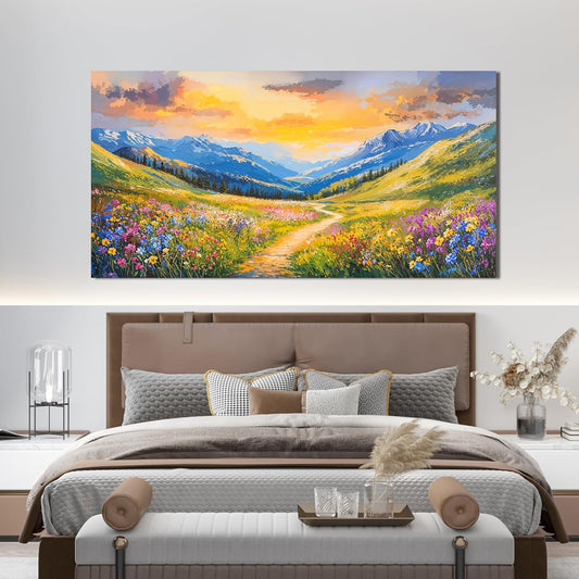 Canvas Wall Art Decor Large Wall Art Pictures for Living Room Nature Landscape Wall Art Prints Canvas Art Wall Decor Modern Botanical Wall Art Decor Artwork for Walls Home Office Wall Decor 24" X 48"