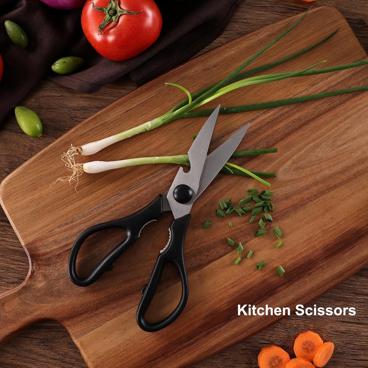 ROMANTICIST Knife Set, 10 Pieces Knife Block Set - Stainless Steel Kitchen Knives with Sharpener and Cheese Knife, Non-Slip Ergonomic Handles, Exquisite Knives Set - Stylish Black