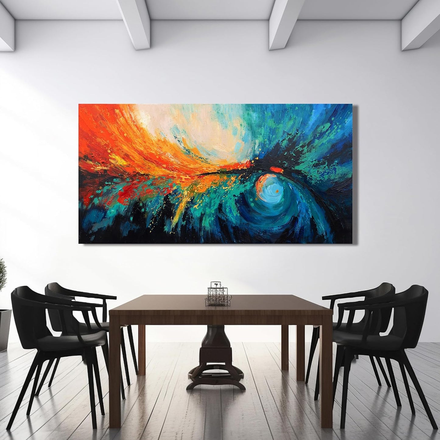 Canvas Wall Art Decor Large Wall Art Pictures For Living Room Blue Green Wall Art Canvas Abstract Art Work Colorful Abstract Wall Art Decor Prints For Bedroom Office Kitchen Wall Decor 29" x 58"
