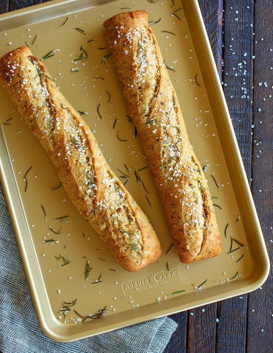 Nordic Ware Naturals Aluminum NonStick Jelly Roll Baking Sheet