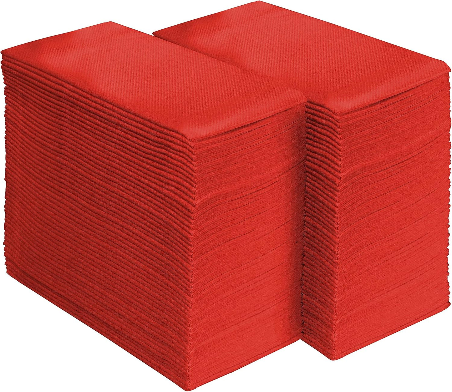 AMERICAN HOMESTEAD Paper Napkins - Red Disposable Linen-Like Dinner Napkins - Restaurant-Quality Table Serviettes for Weddings, Parties, and Events - 15.75" x 15.75" - 50 Count