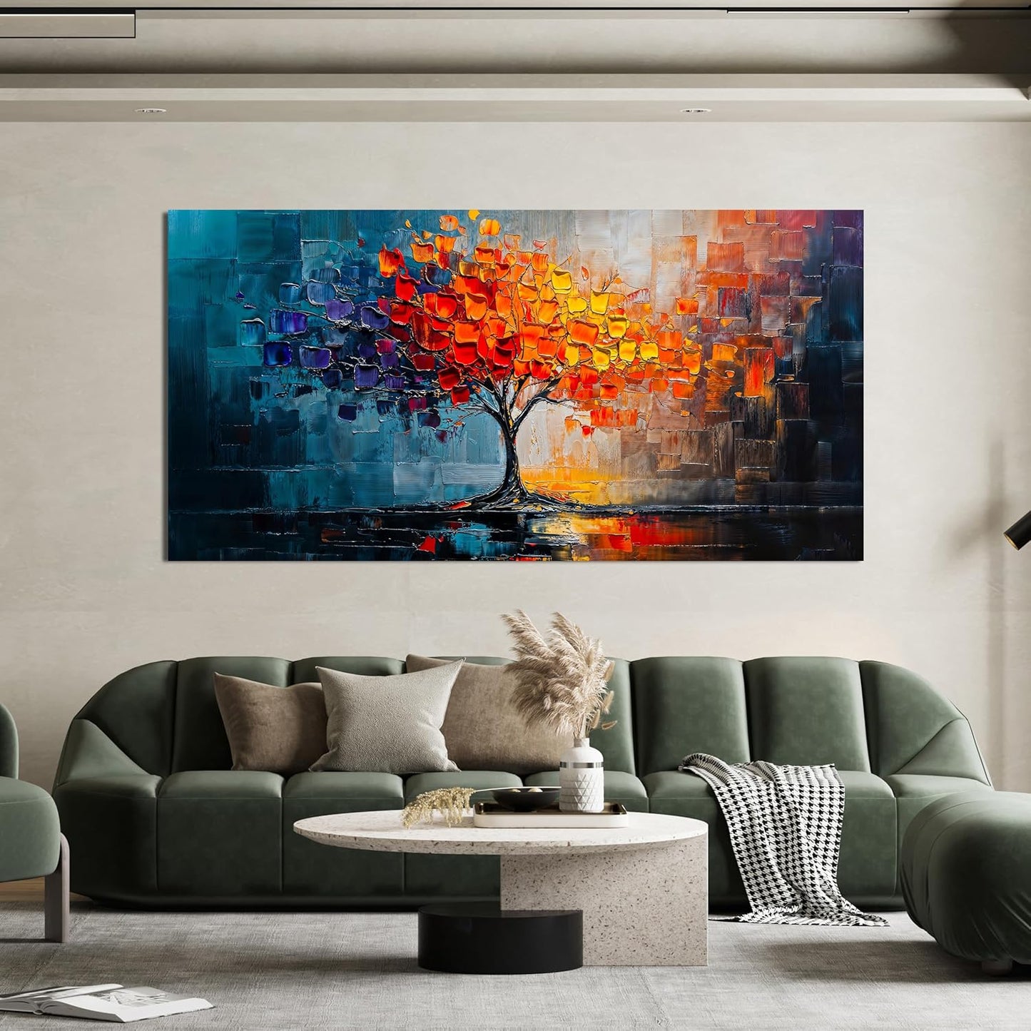 Canvas Wall Art Decor Tree of Life Wall Art Decor Large Wall Art Pictures for Living Room Colorful Wall Art Prints Canvas Art Wall Decor Large Artwork for Walls Bedroom Office Wall Decor 29" X 58"