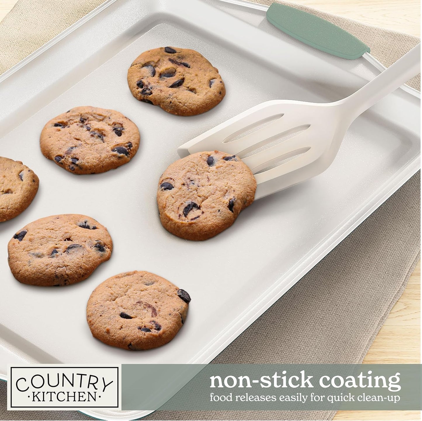 Country Kitchen Nonstick Stackable Bakeware Set - Durable, Easy Release Baking Set- 22 Pc. Includes Silicone Muffin Cups