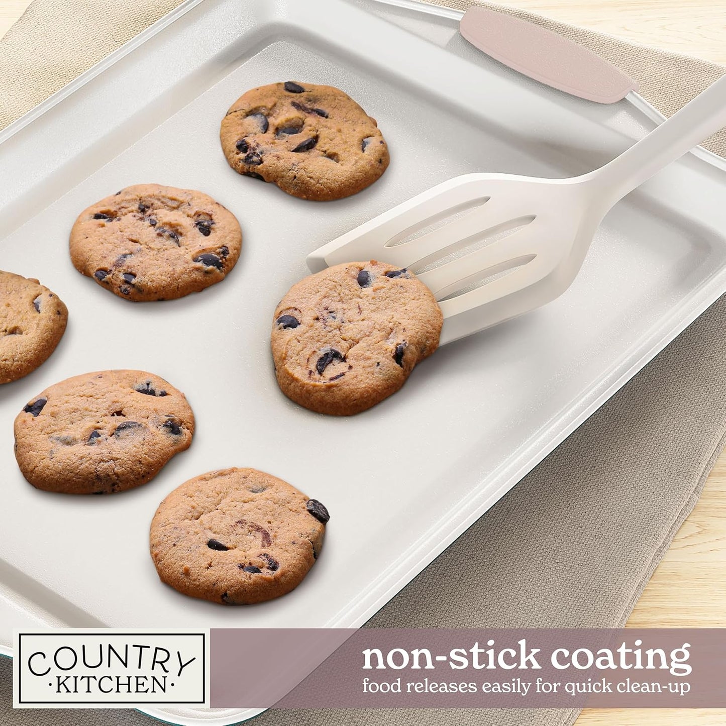 Country Kitchen Nonstick Stackable Bakeware Set - Durable, Easy Release Baking Set- 22 Pc. Includes Silicone Muffin Cups