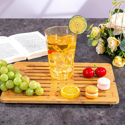 I00000 50 Pack 20 oz Gold Plastic Cups, Gold Glitter Cups Disposable Plastic Wine Glasses Cocktail Glasses Premium Cup, 20 Ounce Glitter Disposable Tumblers for Party & Wedding