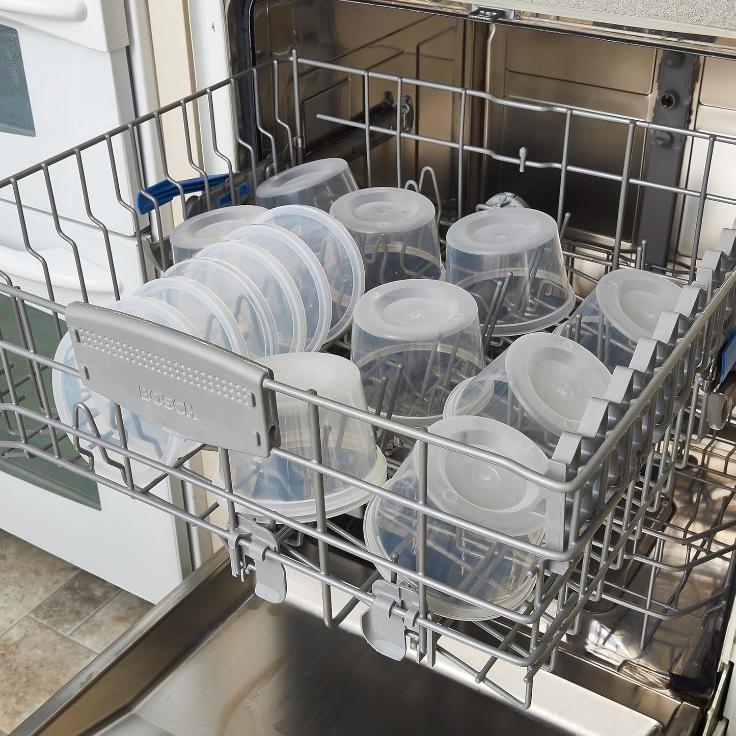 DuraHome Food Storage Containers with Lids Freezer Deli Cups 90 Sets Expanded Combo Pack 8oz 12oz 16oz 24oz & 32oz BPA-Free Leakproof Round Clear Takeout Meal Prep Microwavable, Airtight Lids