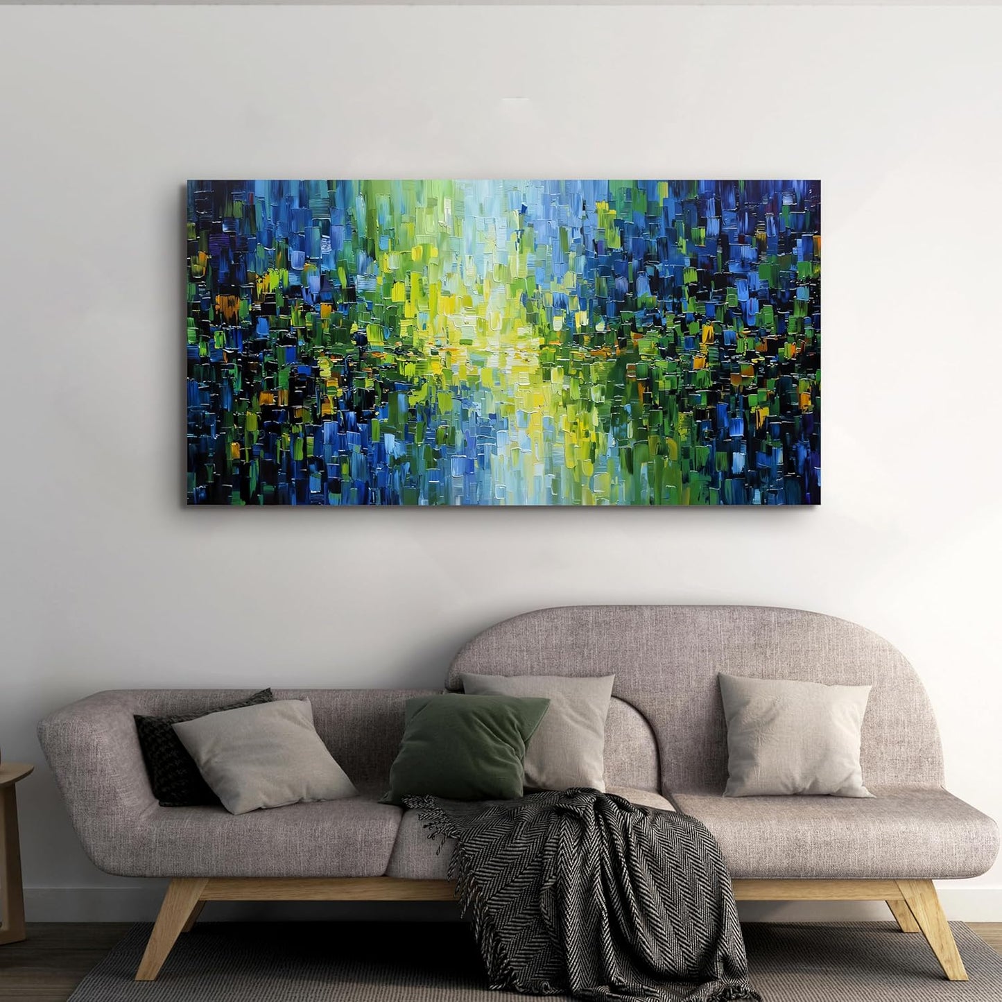 Abstract Canvas Art Wall Decor Wall Pictures For Living Room Canvas Wall Art Decor Green Abstract Wall Art Prints Modern Blue Wall Art Decor Art Work for Walls Bedroom Office Kitchen Decor 20" X 40"