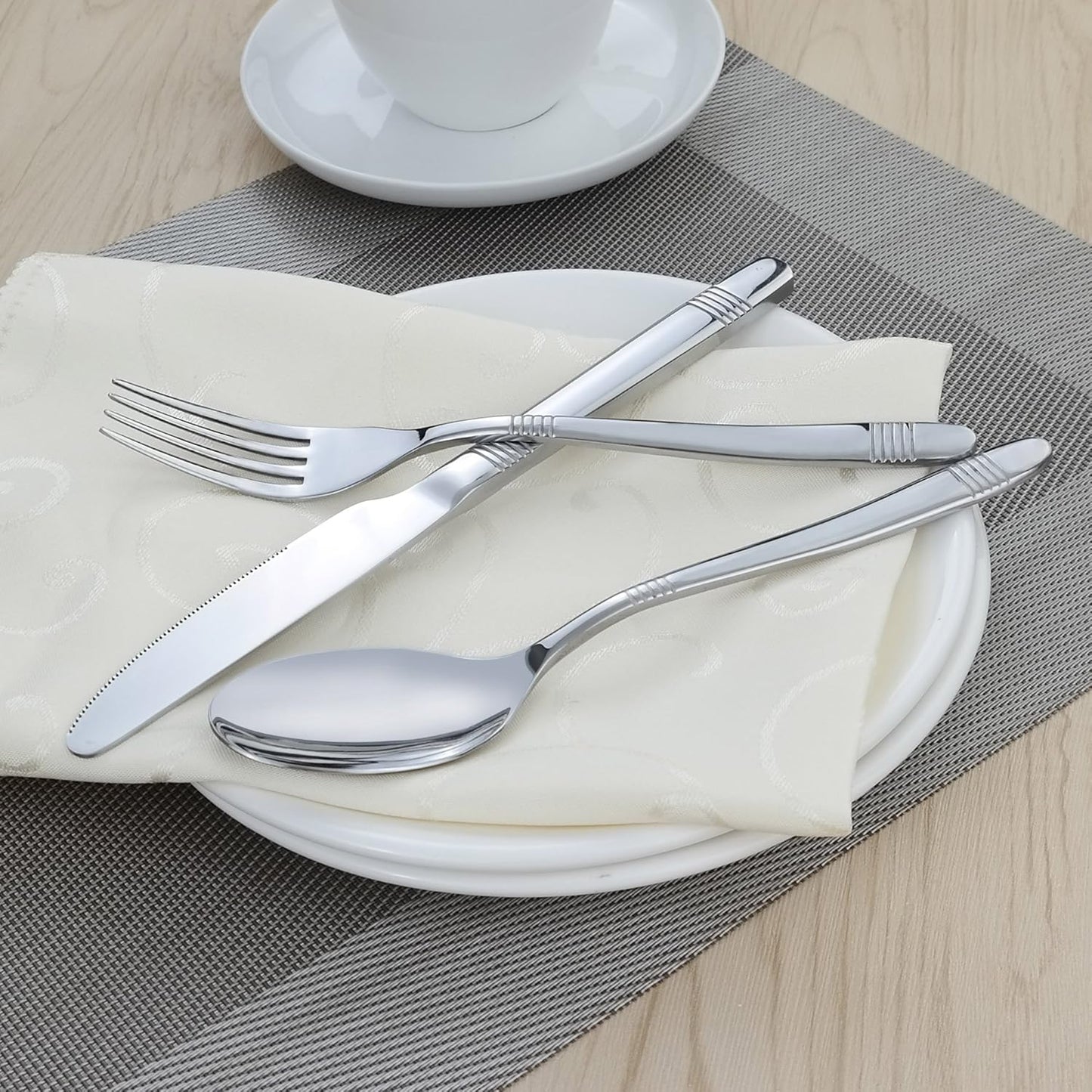 Begale 60-Piece Flatware Set, Stainless Steel, Service for 12