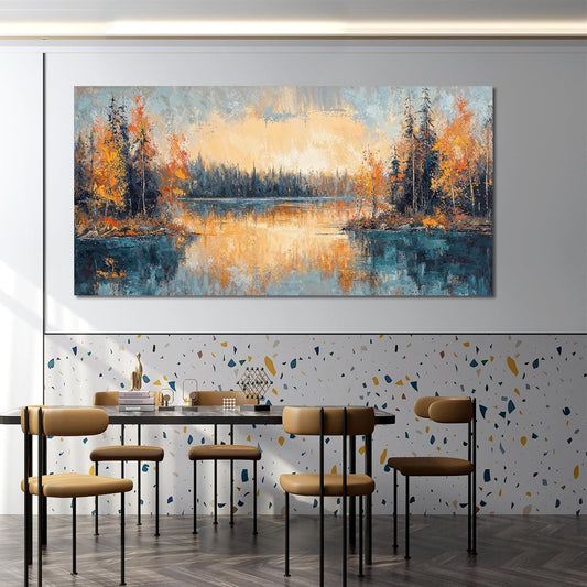 Canvas Wall Art Decor Large Wall Art for Living Room Canvas Art Wall Decor Nature Landscape Wall Art Pictures Vintage Nightfall Wall Art Decor Large Artwork for Walls Home Office Wall Decor 29" X 58"