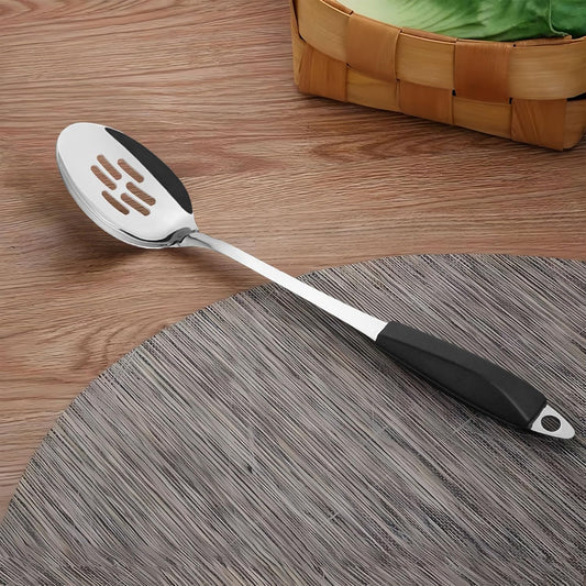 IMEEA 14.3-Inch Large Serving Spoon Slotted Spoon Set Stainless Steel Cooking Spoon Long Metal Serving Spoon