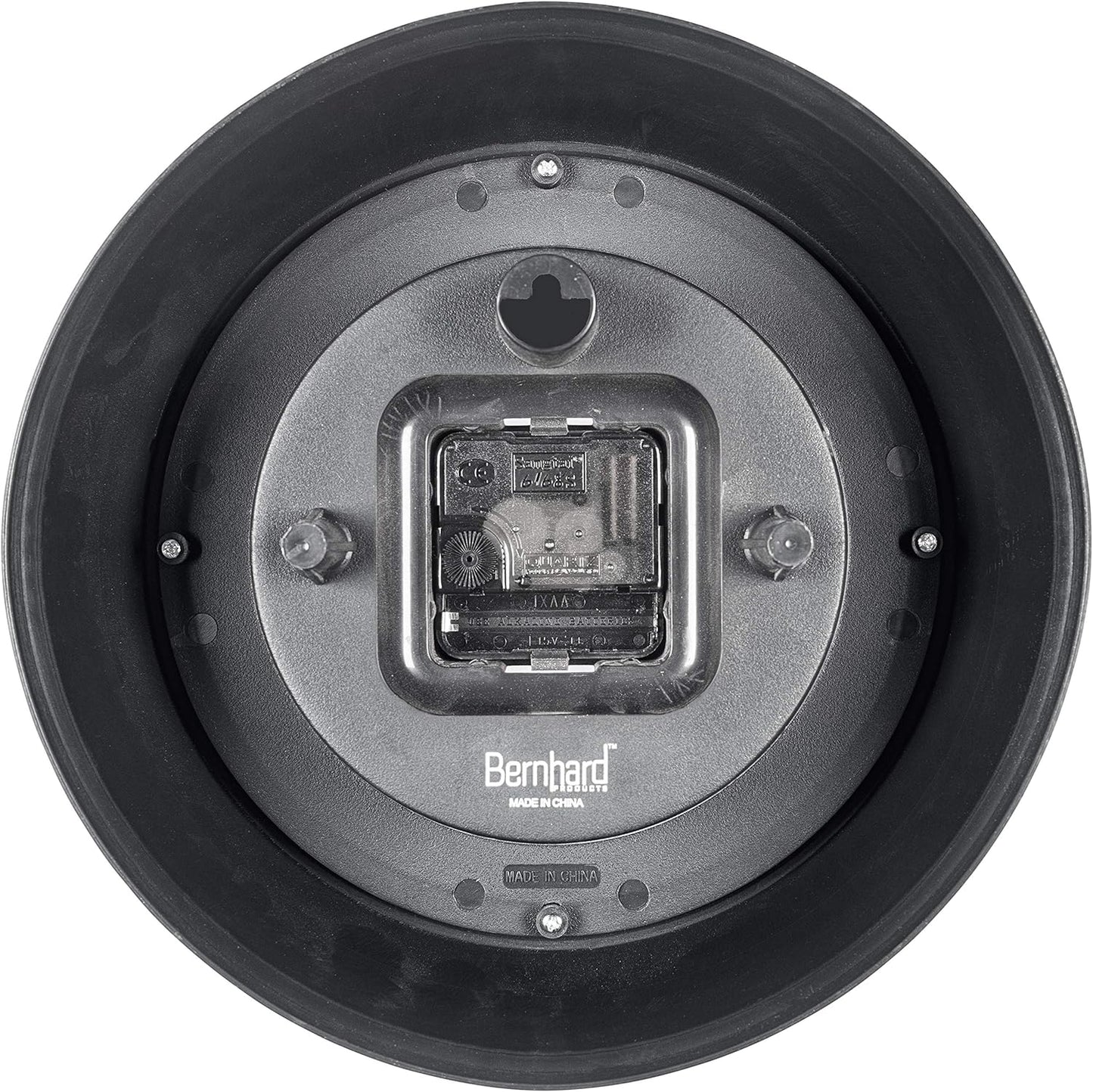 Bernhard Products Retro Wall Clock 9.5 Inch Pink Kitchen 50's Vintage Design Round Silent Non Ticking Battery Operated Quality Quartz for Home Office Baby Nursery Girls Room Classroom, Easy to Read