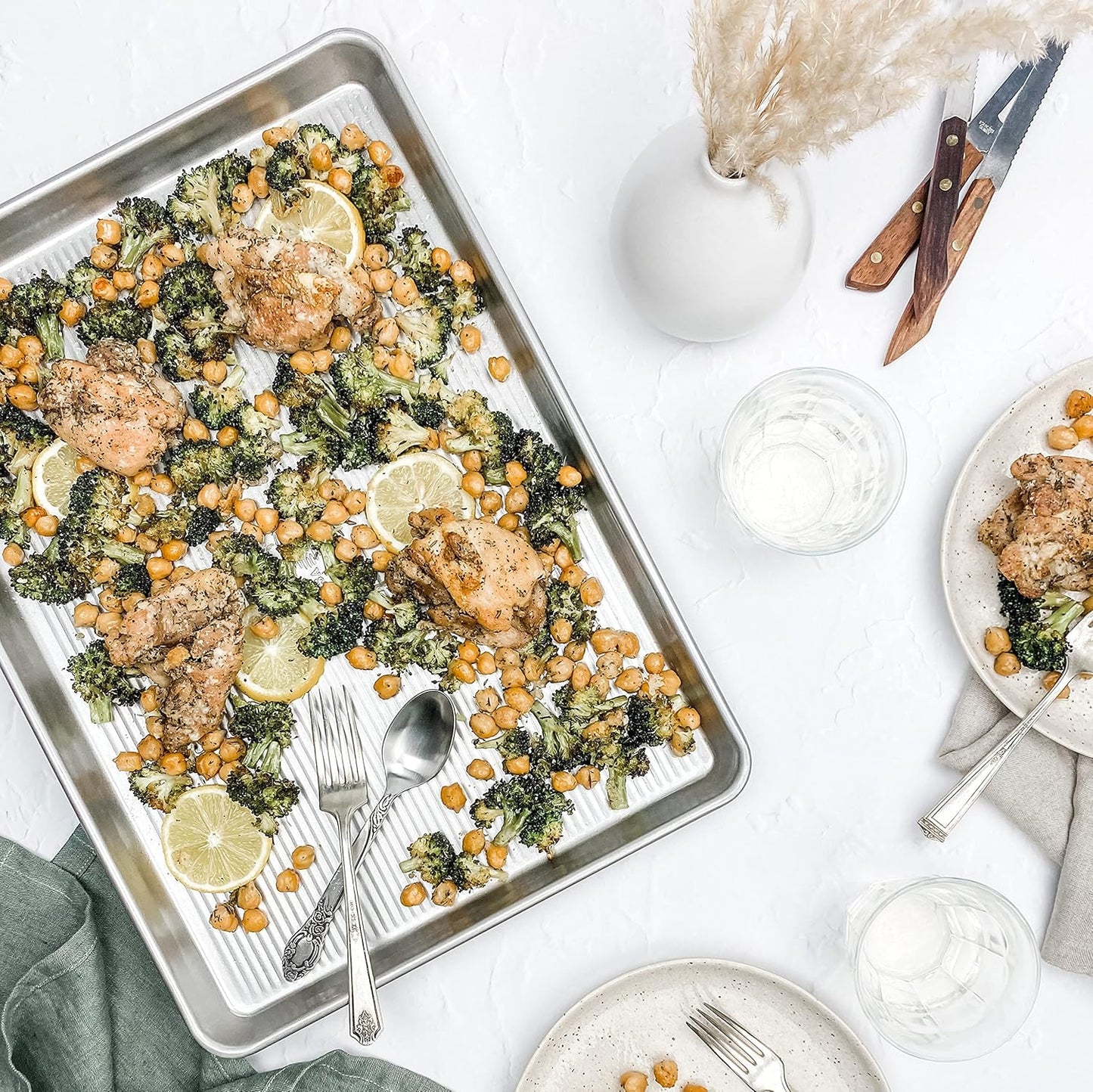 USA Pan 3-Piece Warp Resistant Non-Stick Aluminized Steel Bakeware Set