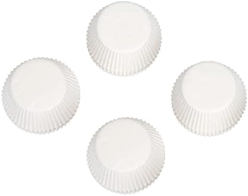 Gifbera Mini White Cupcake Liners 400-Count, Greaseproof Paper Muffin Baking Cups for Baking, Wedding, Celebration