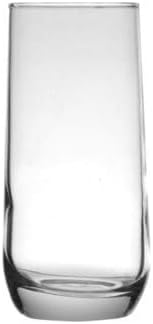 Vikko 12 Ounce Drinking Glasses, Set of 6 Pretty Cups for Water, Juice, Soda, Thick and Durable Glass, Dishwasher Safe, Large Clear Glass Water Tumblers