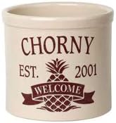 RAINBEAM Rustic Pineapple 2 Gallon Personalized Pineapple Ceramic Food Storage Container