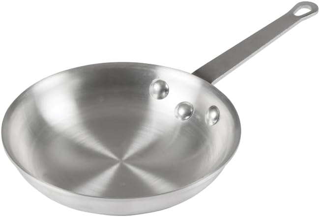 Winco Commercial-Grade Aluminium Fry Pan/Skillet, Natural Finish, 7"