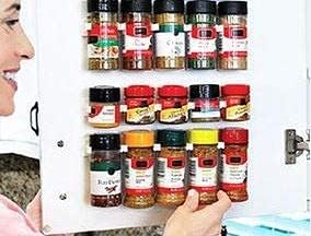 Spice Clips 30 ct Spice Clips Gripper Organizer Holds 30 Spice Jars - Pantry and Inside Cabinet Organization 3M Adhesive Spice Rack