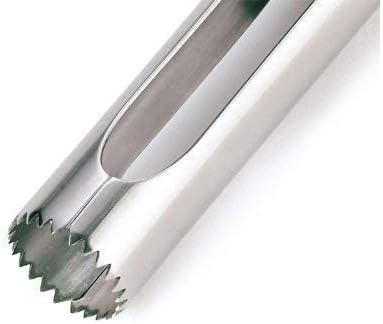 Apple Corer Lever Tool + Pear Pepper Poker Pusher by BRIGHT KITCHEN Stainless Steel Pear Fruit Seed Remover Cherry Red Grip with Serrated Blade