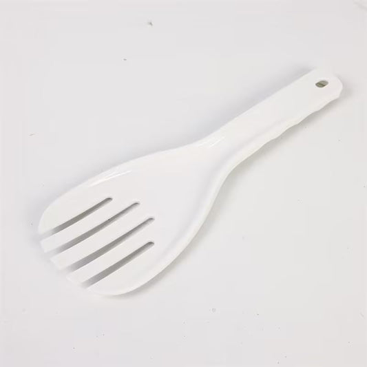 1 Pc White Jumbo Large Plastic Rice Paddle Spatula Scoop Fork-Like, Serving Spoons，Rice and Potato Servers, 10.63" (27 cm) Long