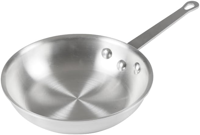 Winco Commercial-Grade Aluminium Fry Pan/Skillet, Natural Finish, 8"