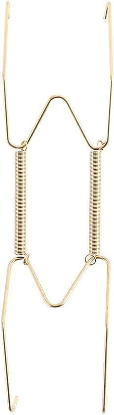 6/7/8/10/12/14/16 Inch Plate Dish Hanger Dismountable Wall Display Securing Clip W Type Dish Spring Holder Invisible Hook Home Decor,Vertical Plate Holders,Storage and Organization (6 Inch)