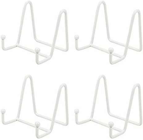 LIONWEI LIONWELI White Decorative Plate Stand Holder Picture Frame Stand Easel Display Stand