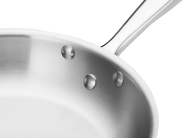 WINCO Tri-Ply Frying Pan, Silver